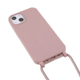 iPhone 13 Flexible Plastic Case w. Hand Strap - Pink