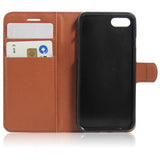 iPhone SE (2022 / 2020) / 8 / 7 Phone Wallet Case Soft Pouch Leather Brown