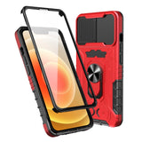 iPhone 13 Tough Case + Tempered Glass Screen Protector - Red