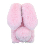 iPhone 13 Soft Fur Case - Pink Rabbit