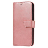 iPhone 13 Mini Leather Wallet Case & Magnetic Lock - Rose Gold