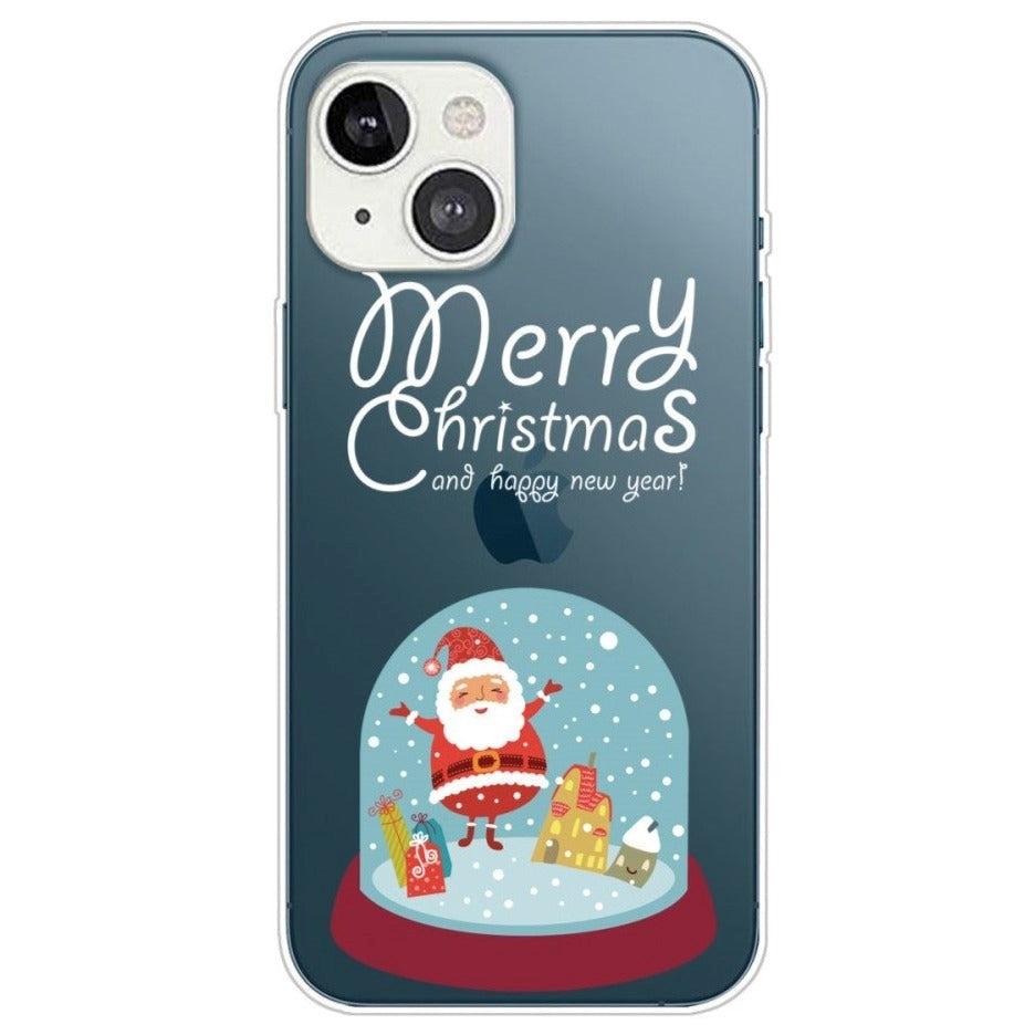 iPhone 13 Plastic Christmas Case - Christmas Ball - Transparent