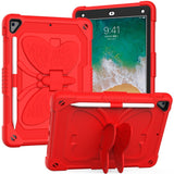 iPad (2018) / iPad (2017) / iPad Air 2 Kids Case - Butterfly Kickstand Case - Red