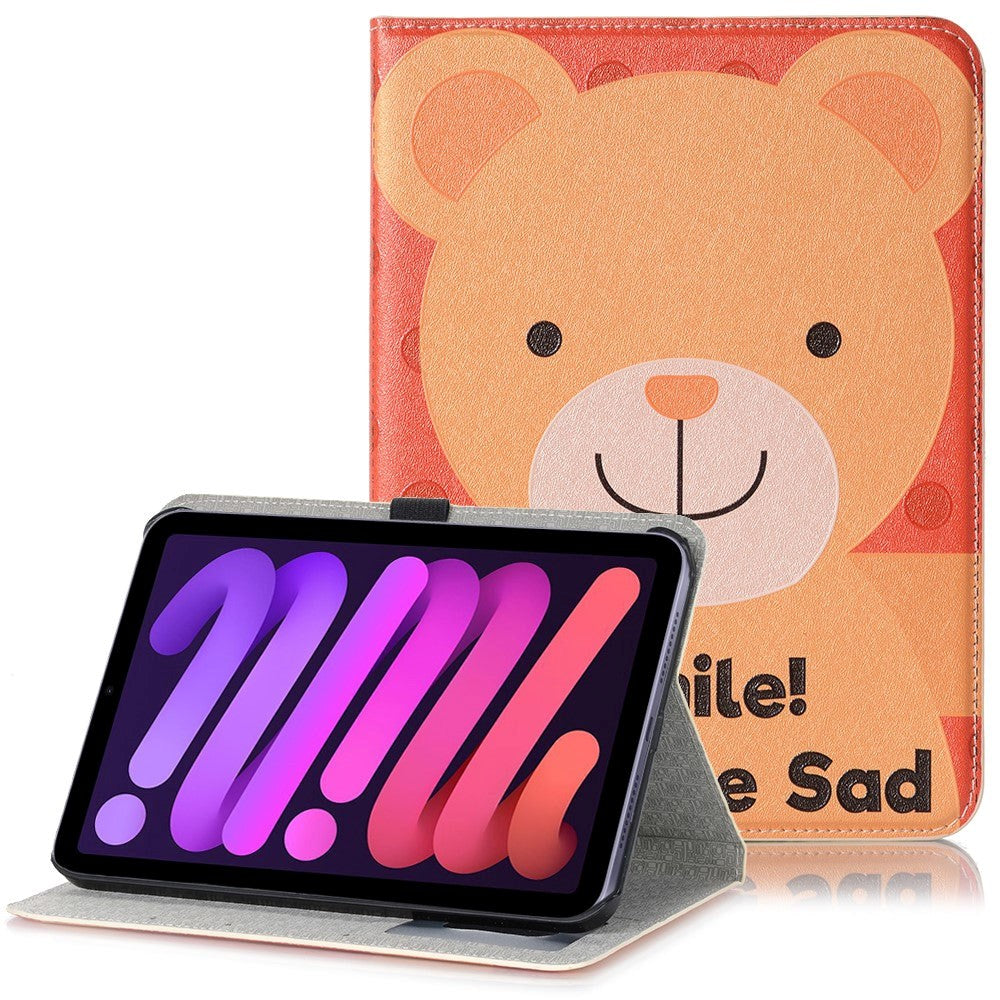 iPad Mini (2024 / 2021) Case w. Card Holder & Touch Pen Holder - "Teddy"