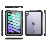 iPad mini (2024/2021) SHELLBOX Waterproof and Drop-Resistant Case with Kickstand and Lanyard