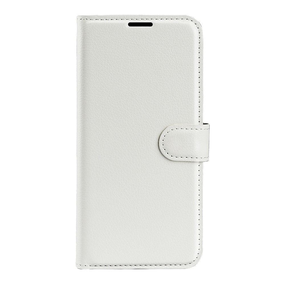 iPhone 14 PU Litchi Leather Flip Case with Wallet & Stand Function - White