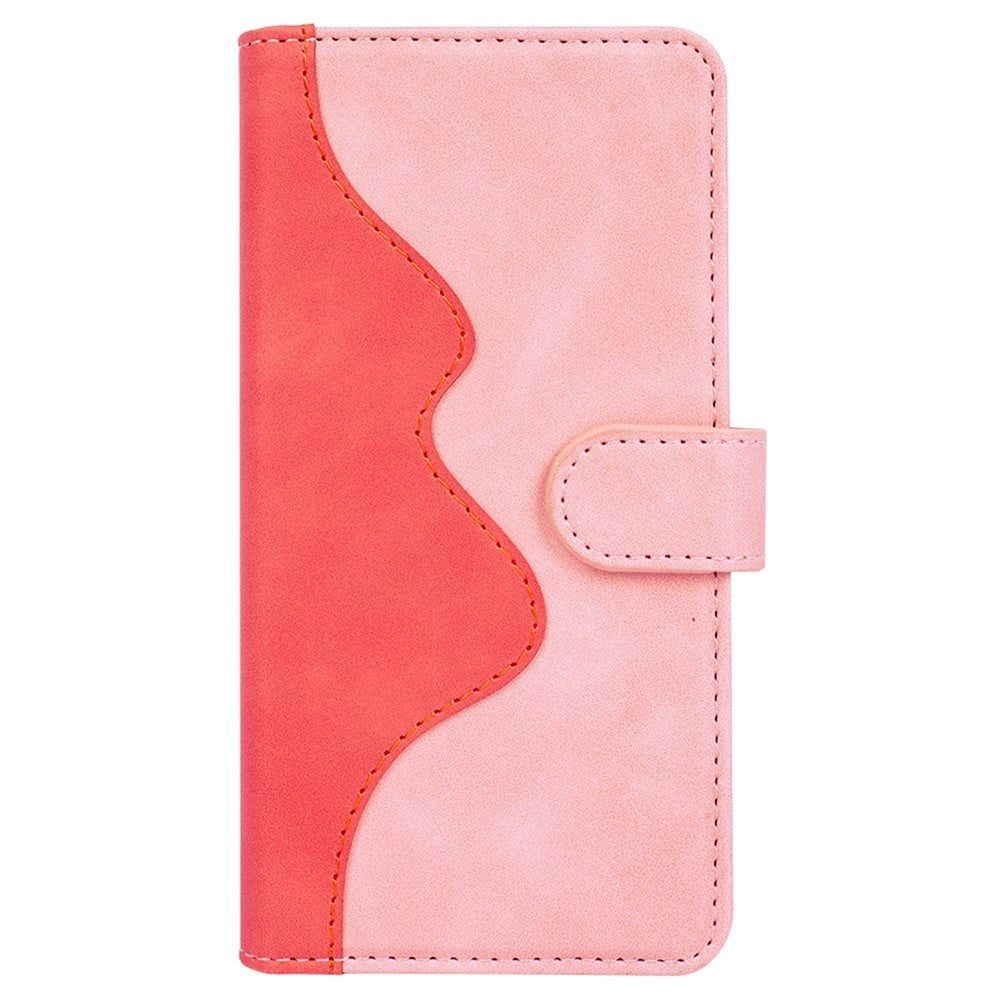 iPhone 14 Plus Leather Flip case with Card Holder - Red / Pink