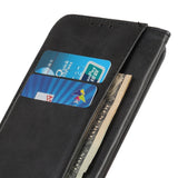 iPhone 14 Plus Leather Wallet Case & Magnetic Lock - Black