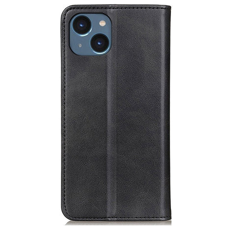 iPhone 14 Plus Leather Wallet Case & Magnetic Lock - Black