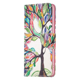 iPhone 14 Plus Leather Wallet Case & Print - Colorful Tree