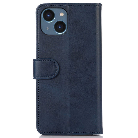 iPhone 14 Leather Wallet Case - Blue