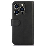 iPhone 14 Pro Leather Wallet Case - Black