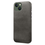 iPhone 14 Plus Leather Coated Plastic Case - Black