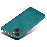 iPhone 14 Plus Leather Coated Plastic Case - Green