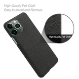 iPhone 14 Pro Fabric Plastic Back Case - Black