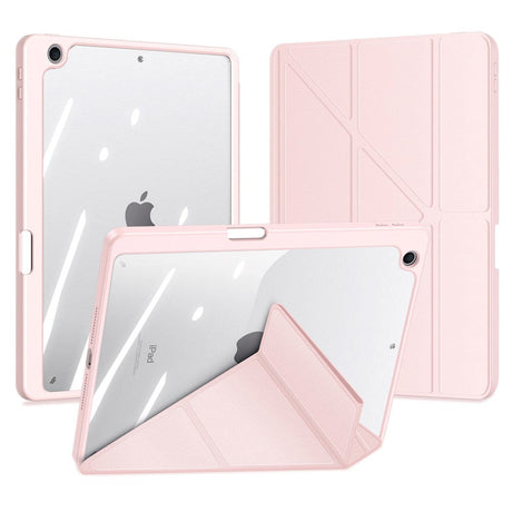 iPad 10.2" (2021 / 2020 / 2019) PU Leather / Plastic Flip Case - DUX DUCIS MAGI Series - Transparent / Pink