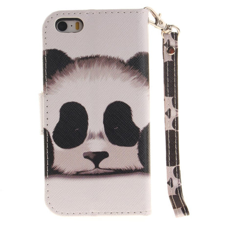 iPhone SE / 5 / 5s Leather Wallet Case - Panda