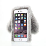 iPhone 6 / 6s Soft Fur Case - Gray Rabbit