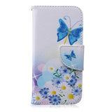 iPhone 6 / 6s Leather Wallet Case - Butterflies & Daisies