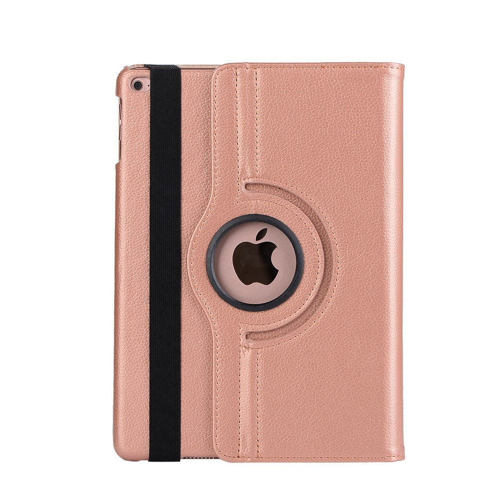 iPad (2018) / iPad (2017) Leather Case w. 360 Degree Stand Rose Gold