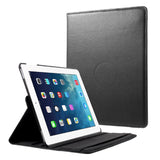 EIDERWOOD iPad 4 / 3 / 2 Faux Leather Flip Case with Elastic Band & Rotatable Function - Black