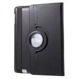EIDERWOOD iPad 4 / 3 / 2 Faux Leather Flip Case with Elastic Band & Rotatable Function - Black
