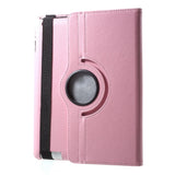 EIDERWOOD iPad 4 / 3 / 2 Faux Leather Flip Case with Elastic Band & Rotatable Function - Pink