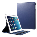 EIDERWOOD iPad 4 / 3 / 2 Faux Leather Flip Case with Elastic Band & Rotatable Function - Blue