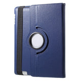 EIDERWOOD iPad 4 / 3 / 2 Faux Leather Flip Case with Elastic Band & Rotatable Function - Blue