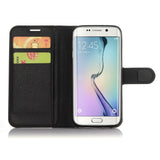 Samsung Galaxy S7 Soft Pouch Leather Wallet Case Black