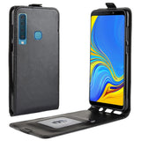 Samsung Galaxy A9 (2018) Leather Flip Case w. Card Holder Black