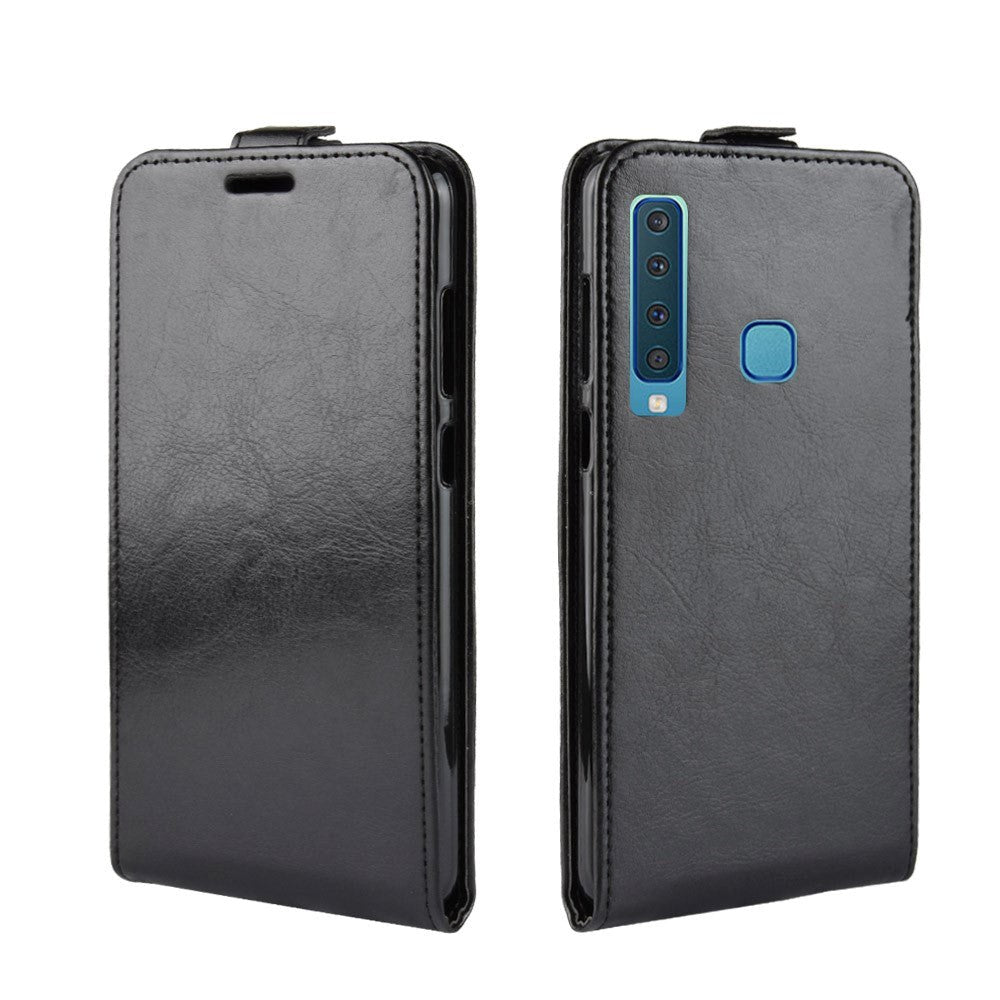 Samsung Galaxy A9 (2018) Leather Flip Case w. Card Holder Black