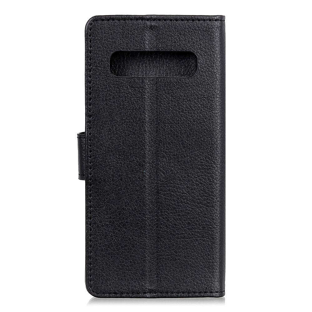 Samsung Galaxy S10+ (Plus) Soft Pouch Leather Wallet Case - Black