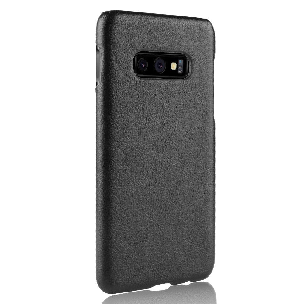 Samsung Galaxy S10e Flexible Plastic Case Litchi Texture - Black