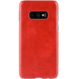 Samsung Galaxy S10e Flexible Plastic Case Litchi Texture - Red