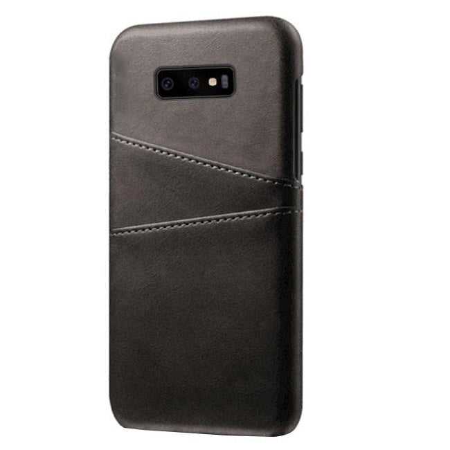 Samsung Galaxy S10e Leather Case w. 2 Card Holders - Black