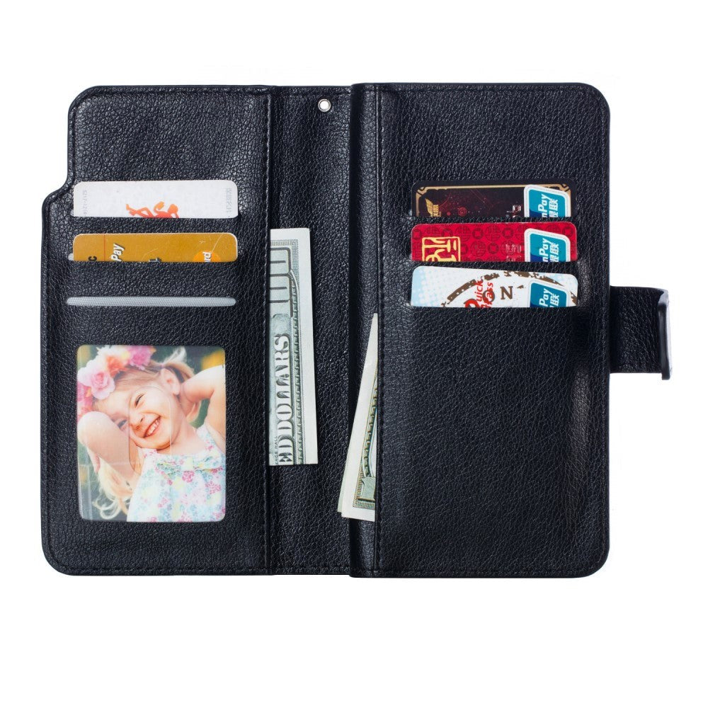 Samsung Galaxy S10+ Plus Vintage Texture Leather Wallet Case - Black