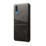 EIDERWOOD Samsung Galaxy A30s / A50 Leather Coated Plastic Case with Card Holder - Black