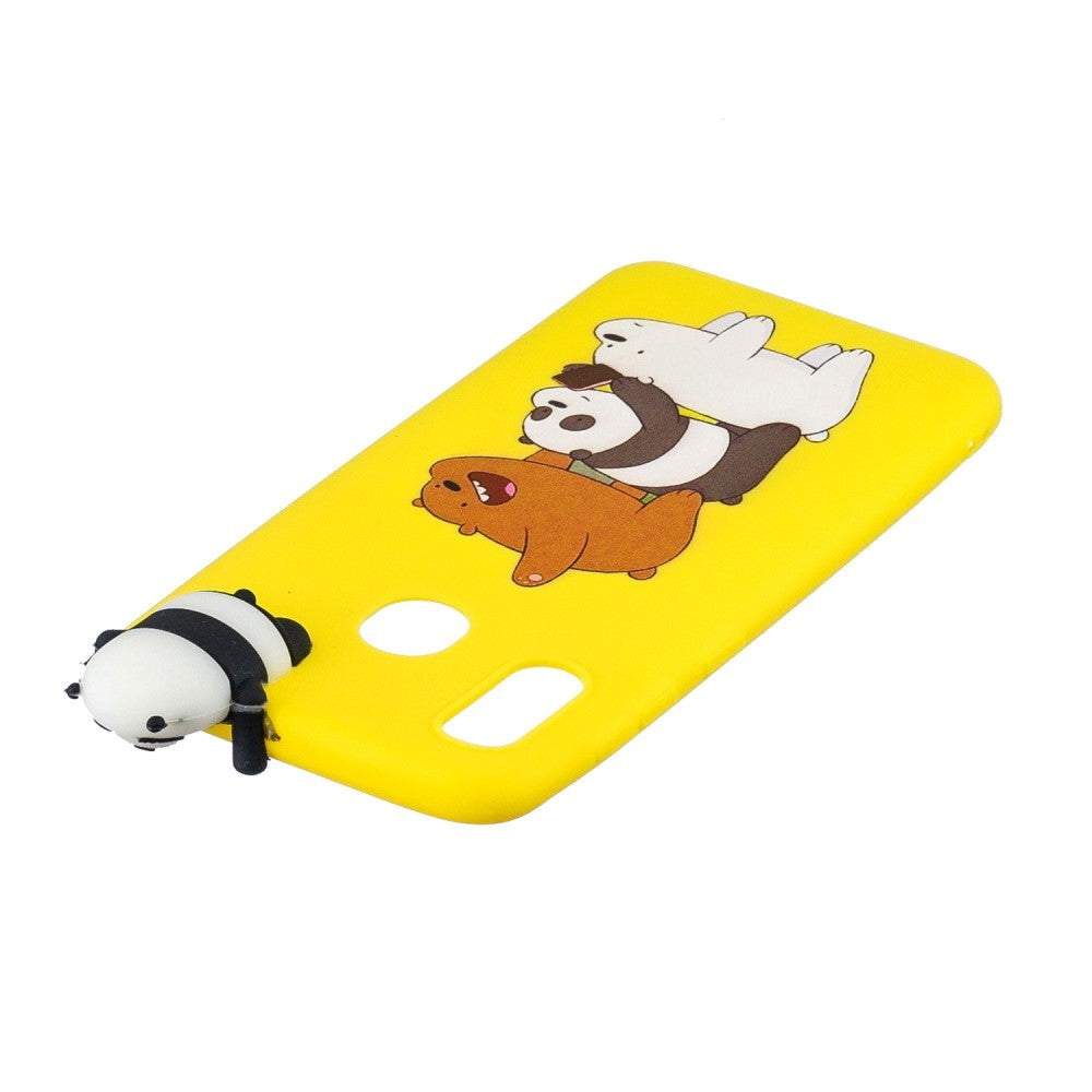 Samsung Galaxy A30 Flexible Plastic Case 3D Panda and Bears