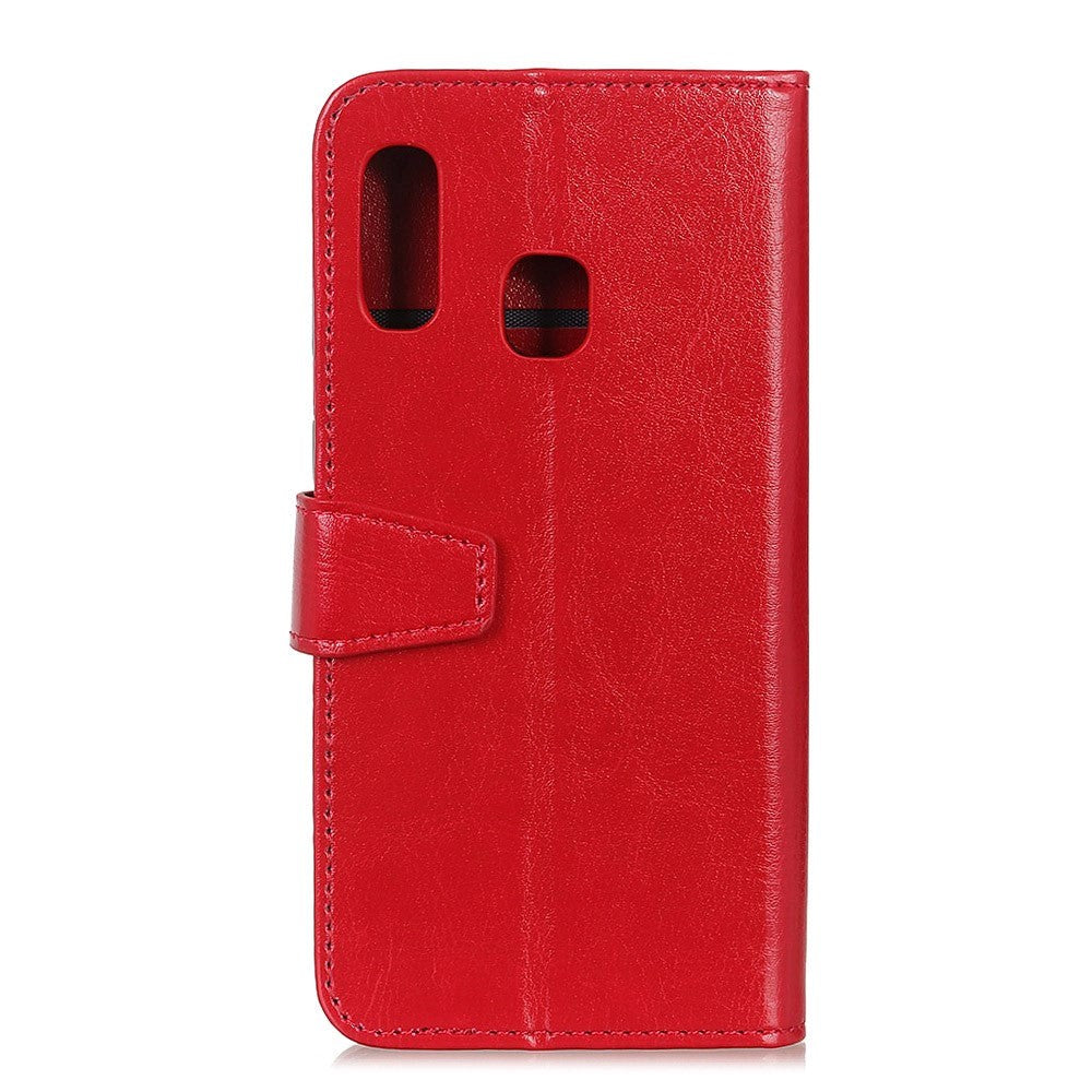 Samsung Galaxy A20e Leather Wallet Case Red