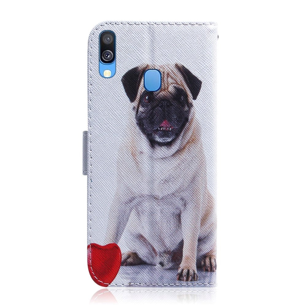 Samsung Galaxy A40 Leather Wallet Case Dog