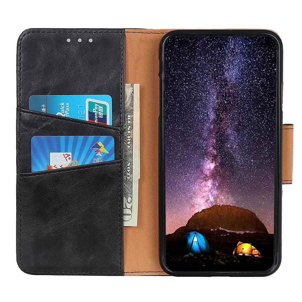 Samsung Galaxy A20s Neutral Leather Wallet Case Black