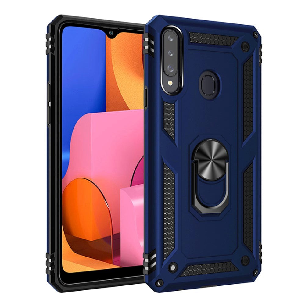 Samsung Galaxy A20s Tough Case w. Magnetic Kickstand - Blue