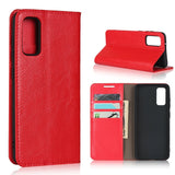 EIDERWOOD Samsung Galaxy S20 Faux Leather Flip Case with Cardholder & Stand Function - Red