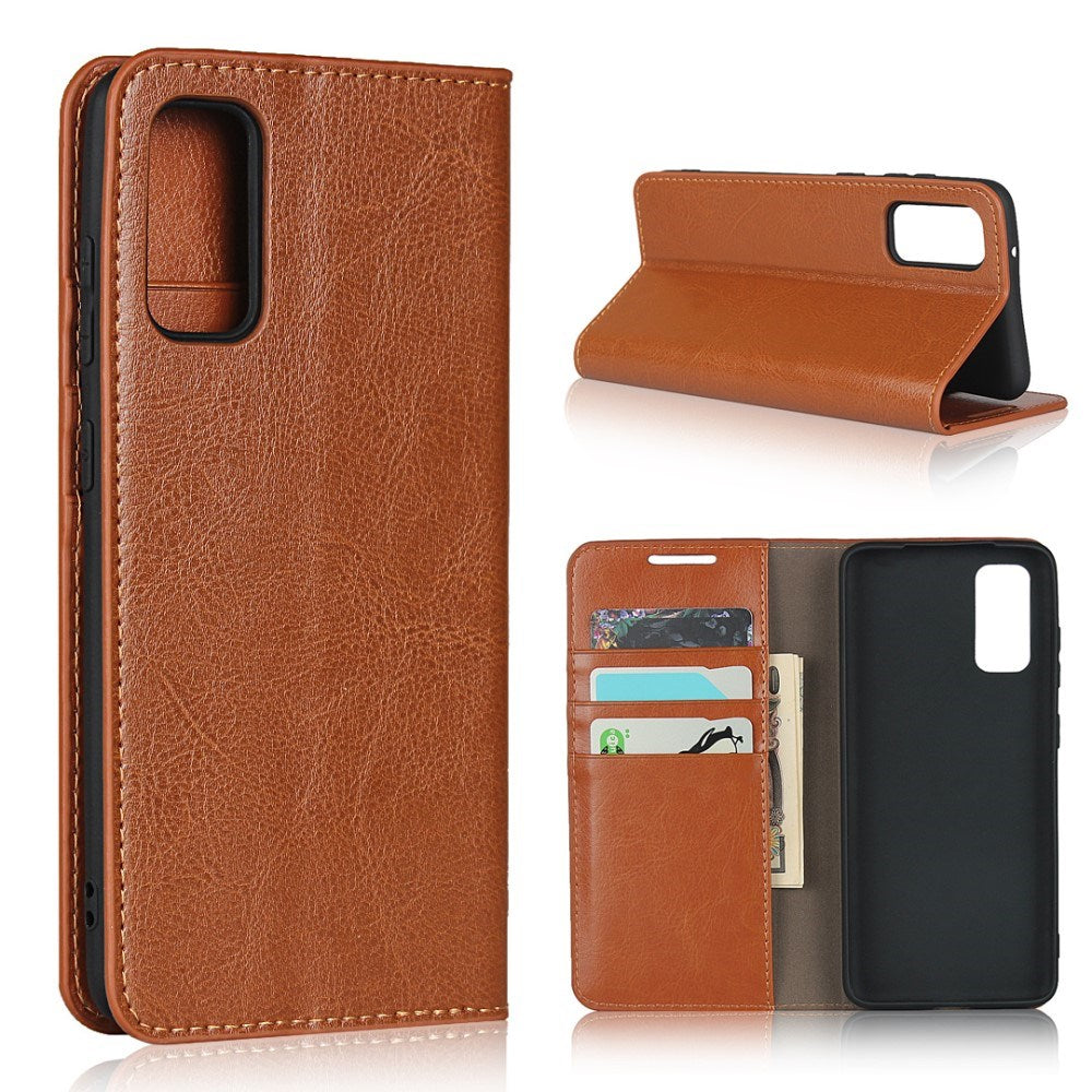EIDERWOOD Samsung Galaxy S20 Faux Leather Flip Case with Cardholder & Stand Function - Brown