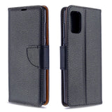 EIDERWOOD Samsung Galaxy A41 Faux Leather Flip Case with Cardholder & Stand Function - Black