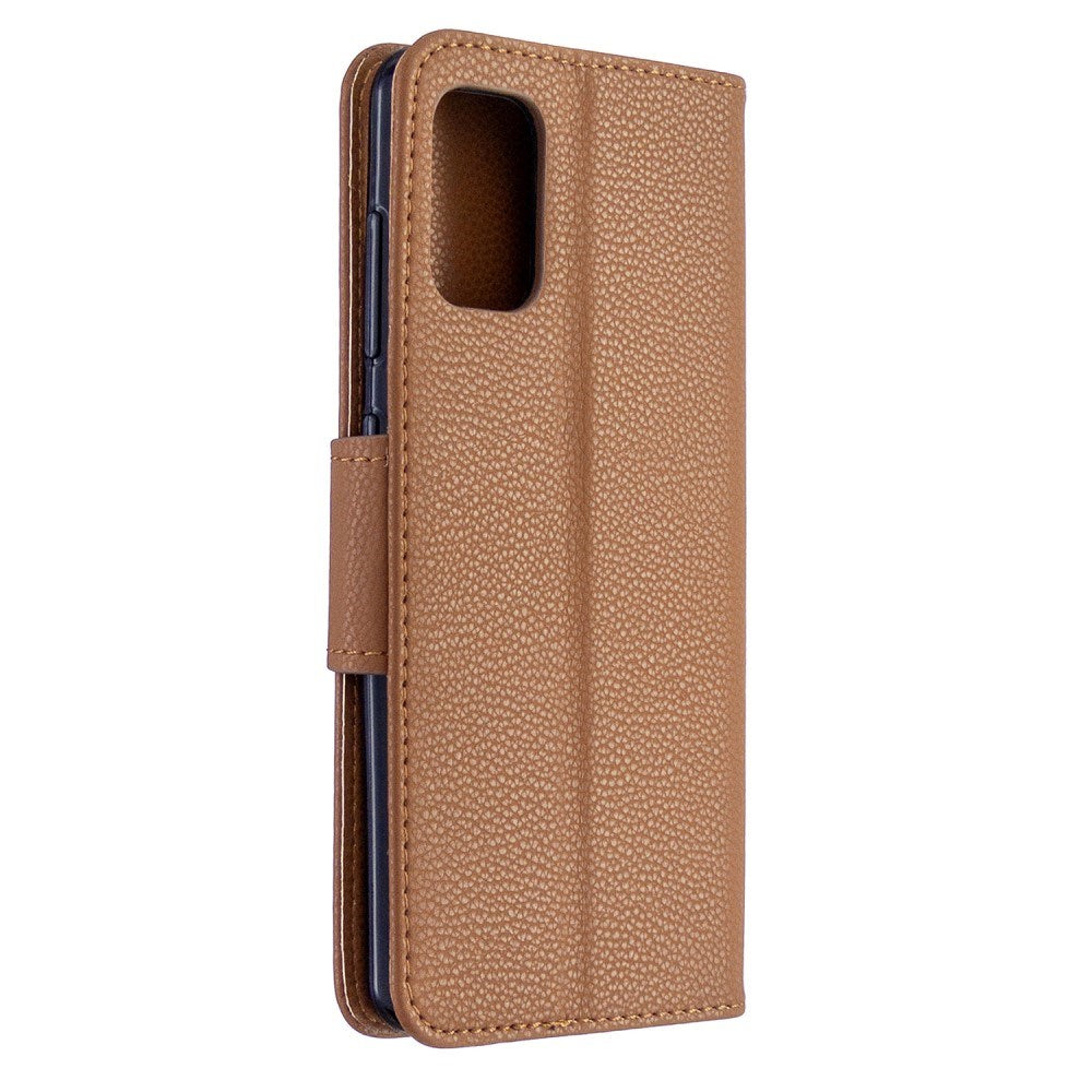 EIDERWOOD Samsung Galaxy A41 Faux Leather Flip Case with Cardholder & Stand Function - Brown