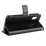 EIDERWOOD Samsung Galaxy Xcover Pro Faux Leather Flip Case with Strap - Black