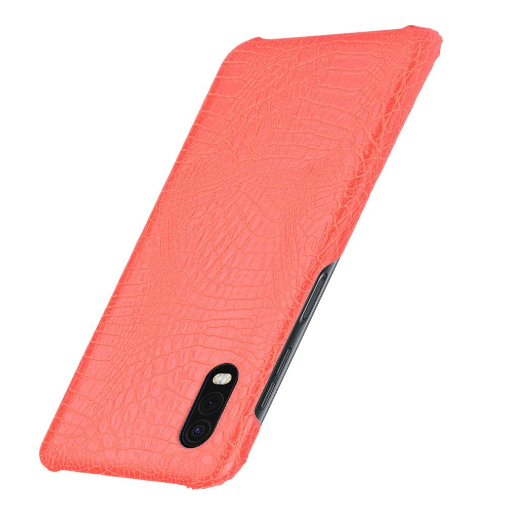 Samsung Galaxy XCover Pro - Leather Case - Red Crocodile Texture