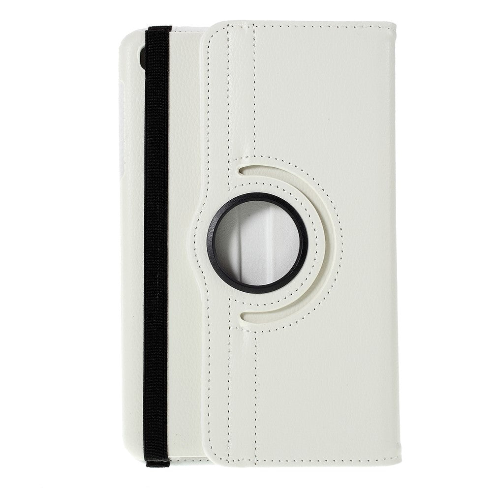 Samsung Galaxy Tab A 8.4 (2020) Litchi Leather Case w. 360 Degree Stand - White